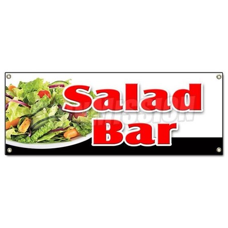 Signmission SALAD BAR BANNER SIGN dressing restaurant buffet salad supermarket vegetables B-Salad Bar